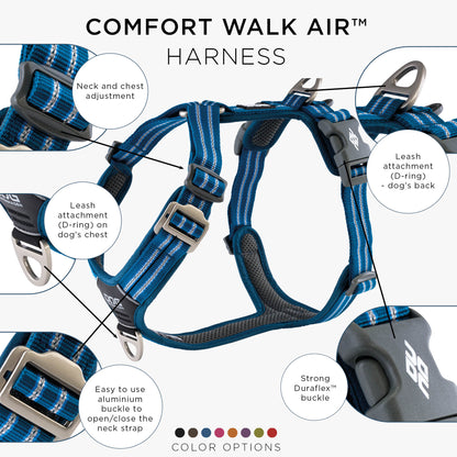 V2  Walk Harness (Air),Ocean Blue,S - Sam & Emma
